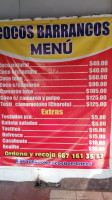 Cocos Barrancos Cln menu