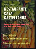 Gourmet Casa Castellanos menu