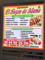 El Sazon De Mama menu