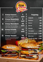 Crazy Burger menu