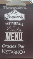 La Brassería Eventos menu