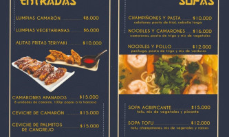 Mung Comida Oriental menu