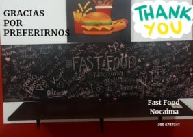 Fastfood Nocaima Comida Rápida menu