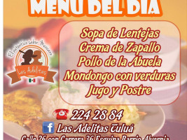 Las Adelitas menu