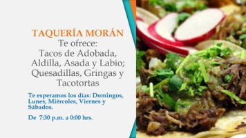 TaquerÍa MorÁn menu