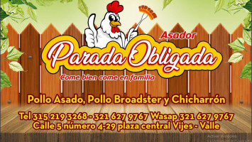 Parada Obligada menu