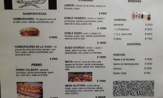 Mister'glotón menu