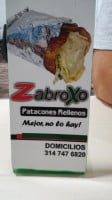 Zabroxo menu