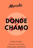 Donde Chamo menu