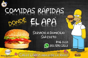 Comidas Rápidas Donde El ApÁ menu