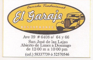 El Garaje menu