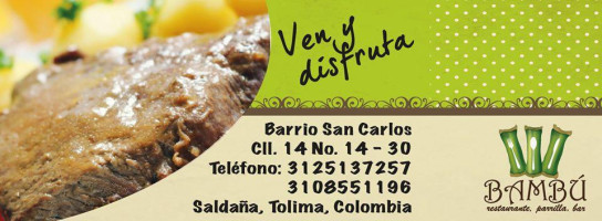 BambÚ Parrilla menu