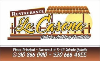 La Casona menu