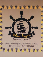 Velero Pizza menu