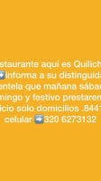 Aqui Es Quilichao menu