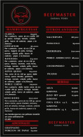 Beefmaster Casual Food menu