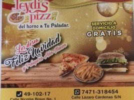 Leydi's Pizza menu