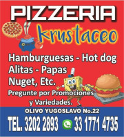 Pizzería Krustaceo menu