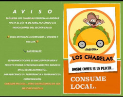 Taqueria Los Chabelas menu