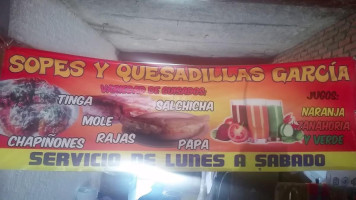 Quesadillas Garcia menu