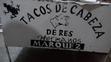 Tacos De Cabeza De Res Hermanos Marquez menu