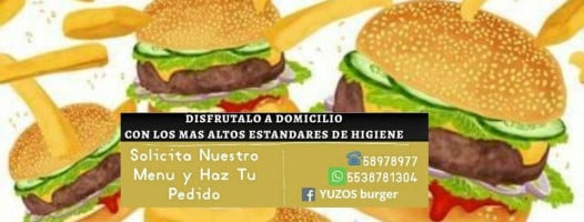 Yuzos Burger menu