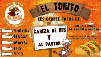 Taqueria El Torito menu