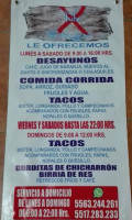 Cerrado menu