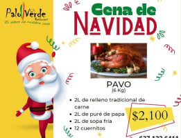 Palo Verde menu