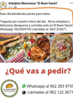 El Buen Sazón menu