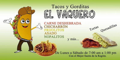 Tacos El Vaquero menu