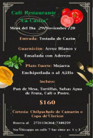 Casita Café menu