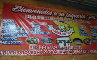 Taqueria Ali menu