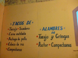 Taqueria Ali menu