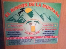 El Rincón De La Montaña menu