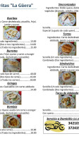 Burritas La GÜera menu