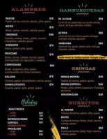 Taqueria El Takonazo menu