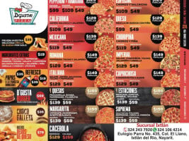 D'gusta Pizza menu