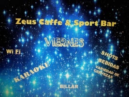 Zeus. Caffe Sport menu