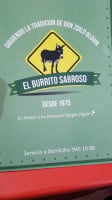 El Burrito Sabroso menu