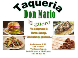 Taqueria Don Mario menu