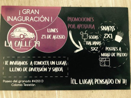 La Calle 19 menu