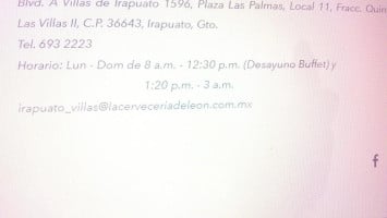 La Cervecería De León Carta