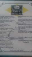 Pantro's Tortas Mas menu