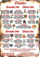 Las Brasitas menu