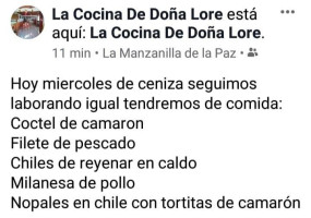 La Cocina De Doña Lore menu