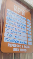 Tacos El Bronco menu