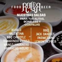 Roler Food Beer menu