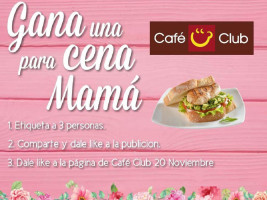 Cafe Club 20 Noviembre menu