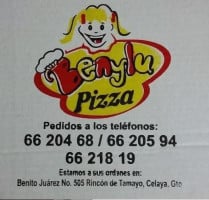 Benylu Pizza menu